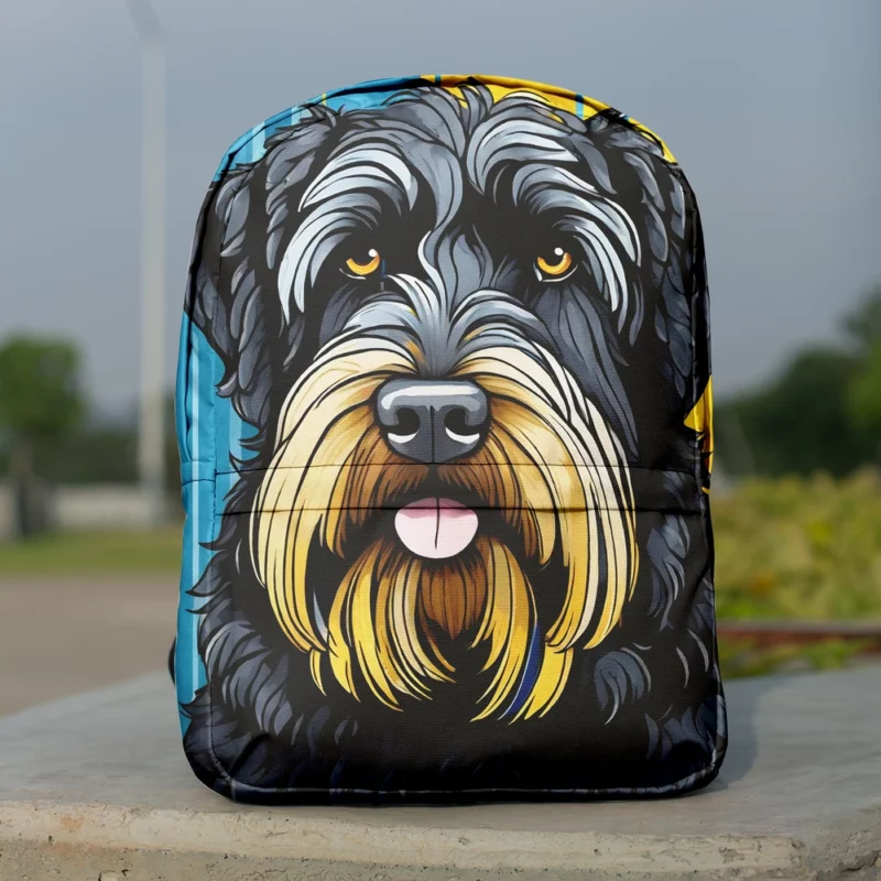 Versatile Black Russian Terrier Dog Athlete Minimalist Backpack