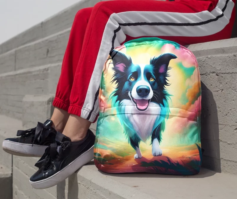 Versatile Border Collie Dog Partner Minimalist Backpack 1