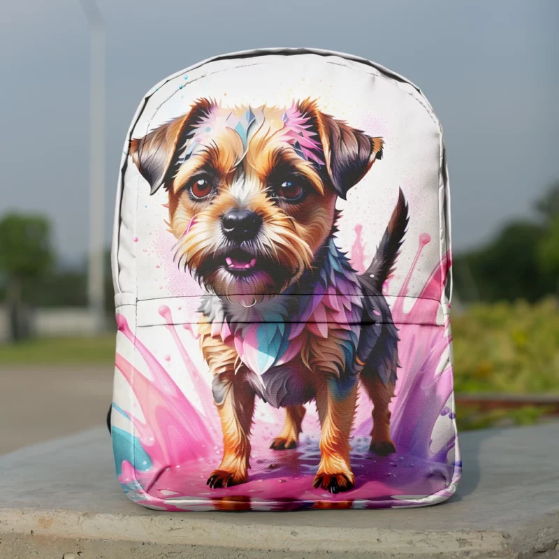Versatile Border Terrier Dog Partner Minimalist Backpack