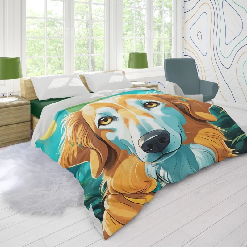 Versatile Borzoi Dog Partner Duvet Cover