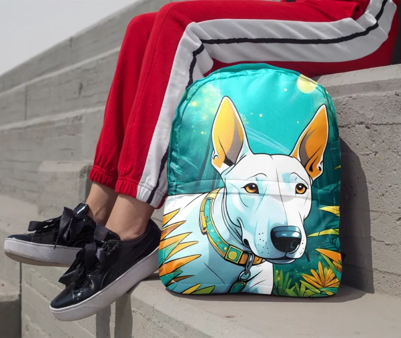Versatile Bull Terrier Dog Partner Minimalist Backpack 1