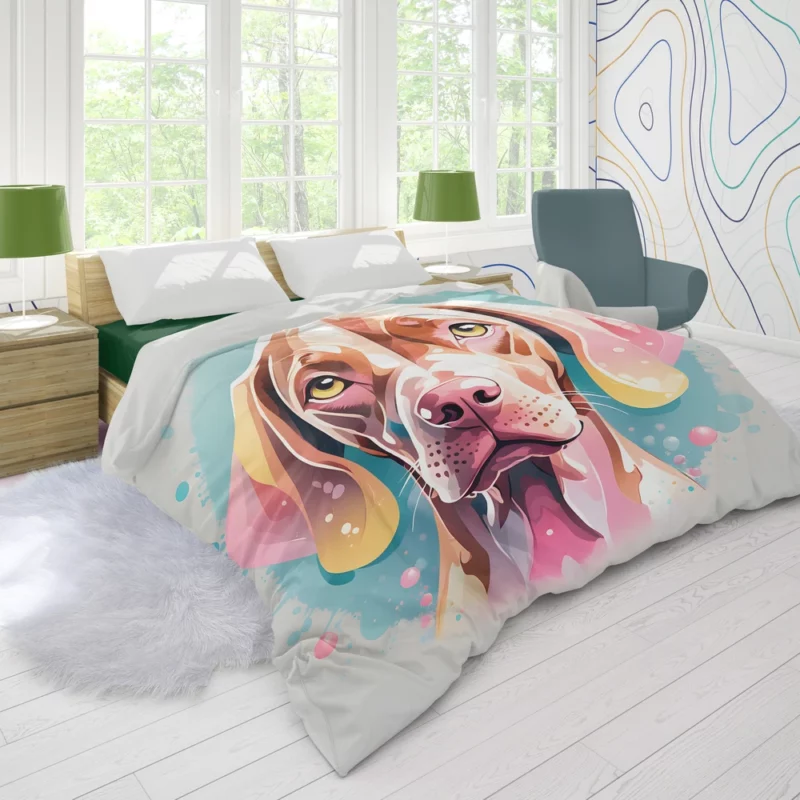 Vizsla Majesty Loyal Companion Dog Duvet Cover