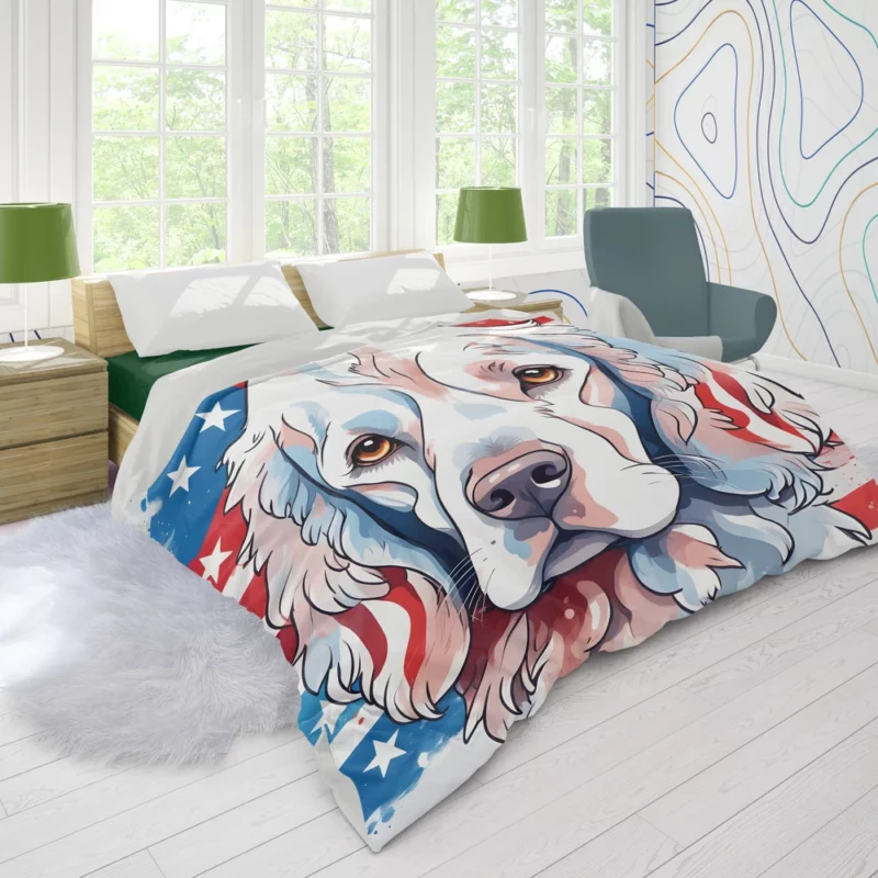 Water-Loving Dog American Spaniel Companion Duvet Cover