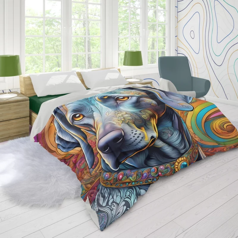 Weimaraner Perfection Devoted Sporting Dog Duvet Cover