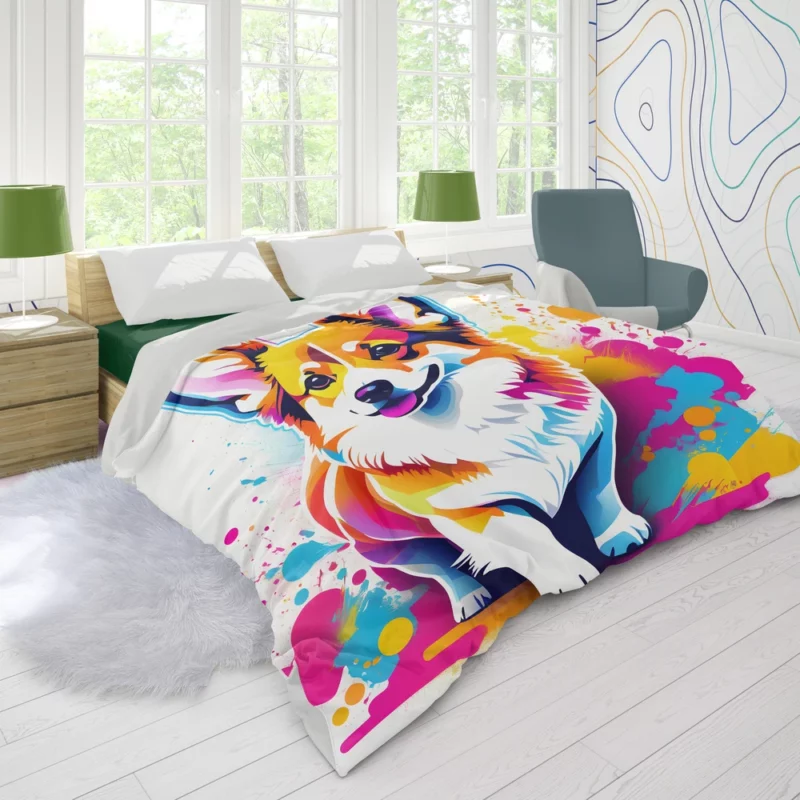 Welsh Corgi Majesty Devoted Herding Companion Duvet Cover