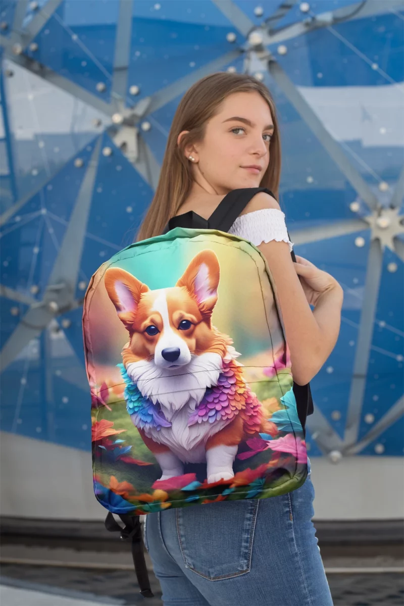 Welsh Corgi Playful Herding Companion Dog Minimalist Backpack 2