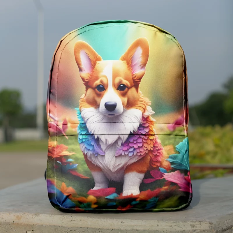 Welsh Corgi Playful Herding Companion Dog Minimalist Backpack