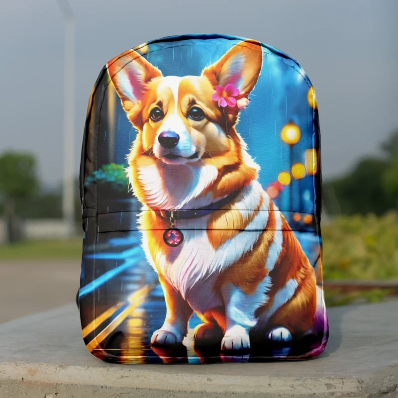 Welsh Elegance Corgi Dog Breed Minimalist Backpack