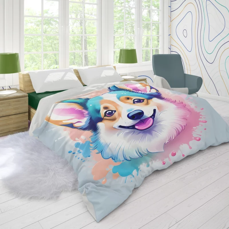 Welsh Joy Playful Welsh Corgi Companion Duvet Cover