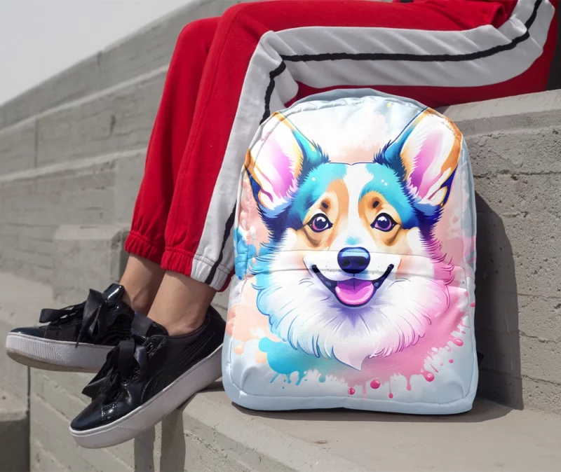 Welsh Joy Playful Welsh Corgi Companion Minimalist Backpack 1