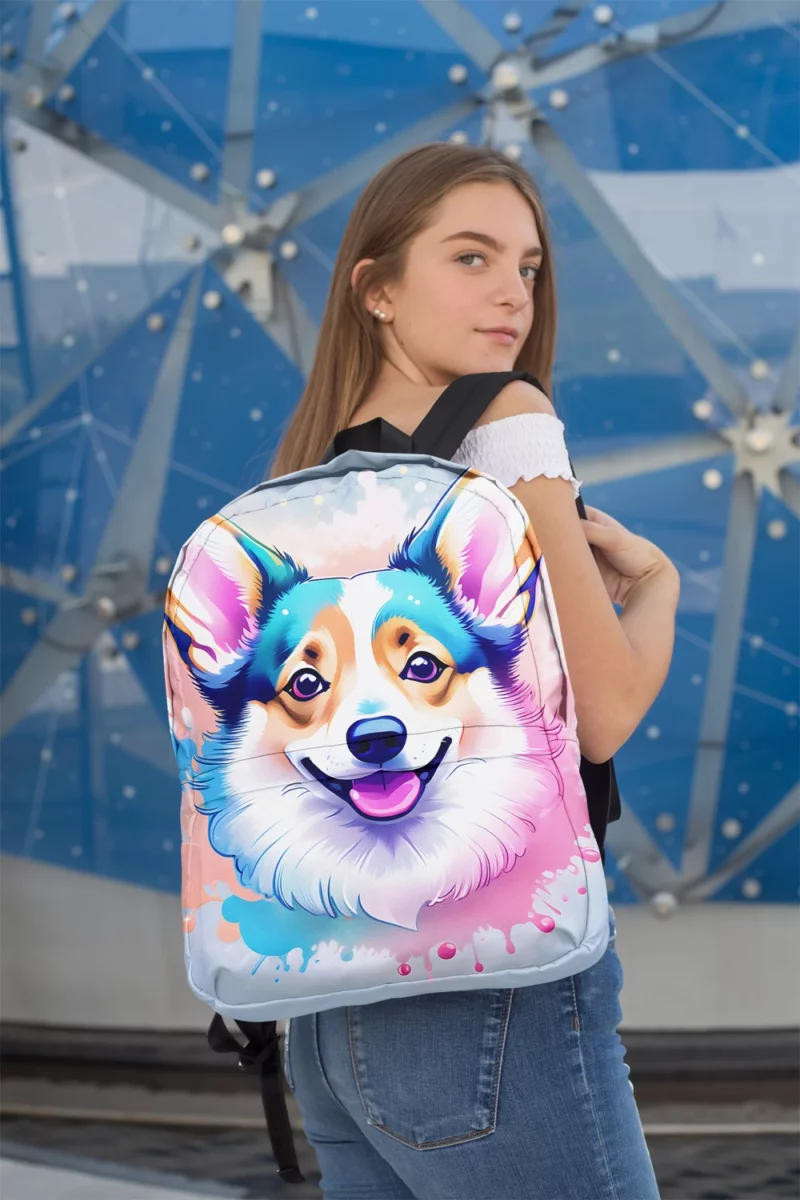 Welsh Joy Playful Welsh Corgi Companion Minimalist Backpack 2