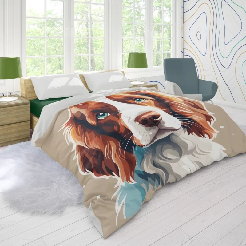 Welsh Springer Spaniel Energetic Hunting Companion Duvet Cover