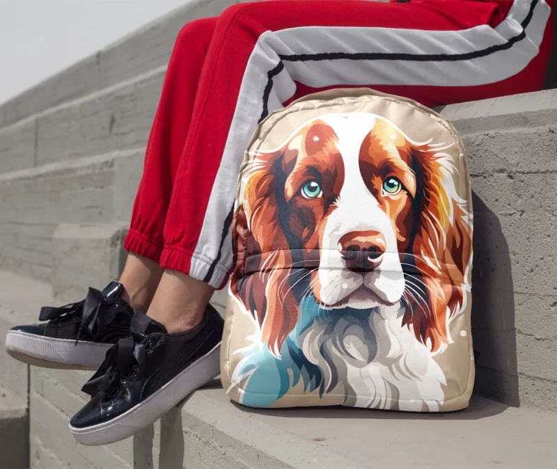 Welsh Springer Spaniel Energetic Hunting Companion Minimalist Backpack 1