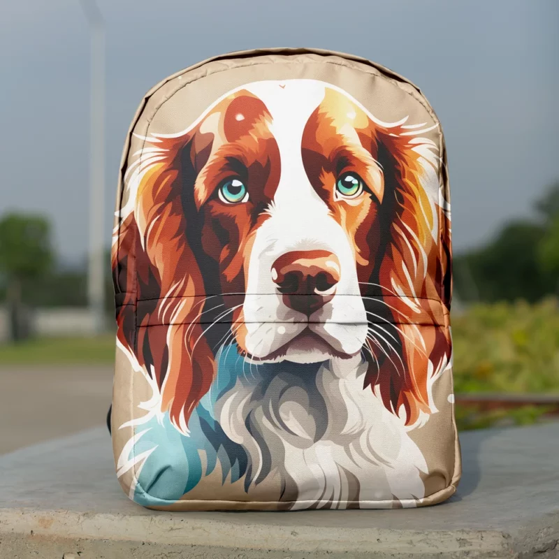 Welsh Springer Spaniel Energetic Hunting Companion Minimalist Backpack