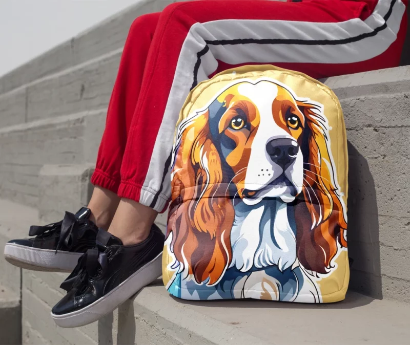 Welsh Springer Spaniel Joy Playful Companion Minimalist Backpack 1