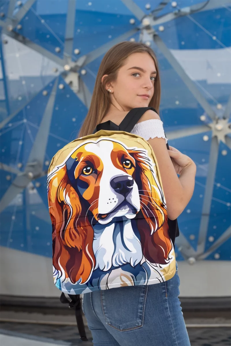 Welsh Springer Spaniel Joy Playful Companion Minimalist Backpack 2