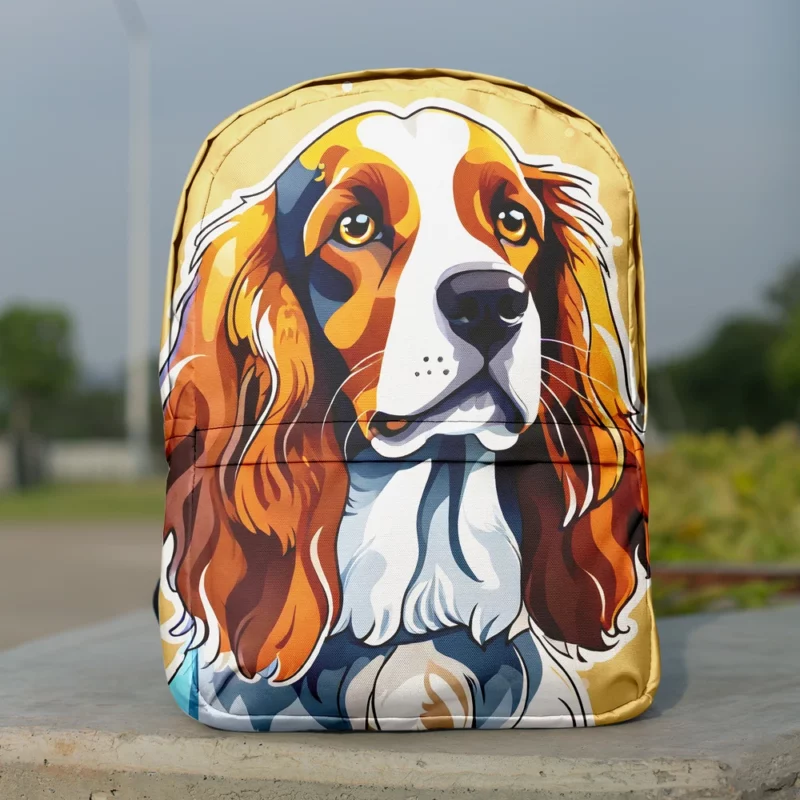 Welsh Springer Spaniel Joy Playful Companion Minimalist Backpack