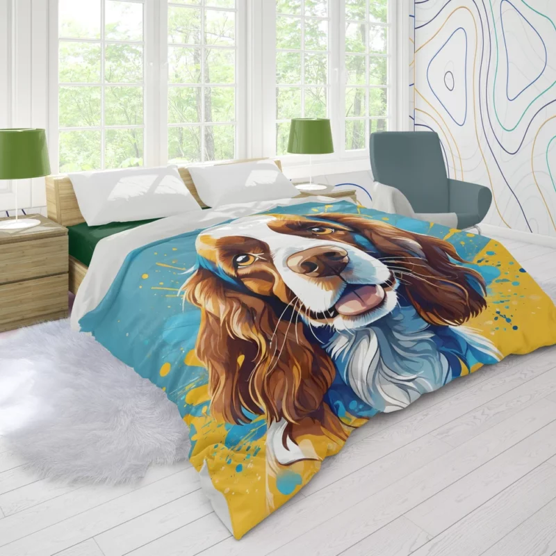 Welsh Springer Spaniel Majesty Loyal Companion Dog Duvet Cover