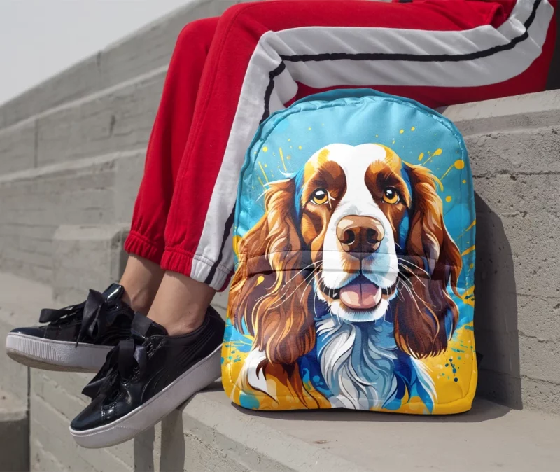 Welsh Springer Spaniel Majesty Loyal Companion Dog Minimalist Backpack 1