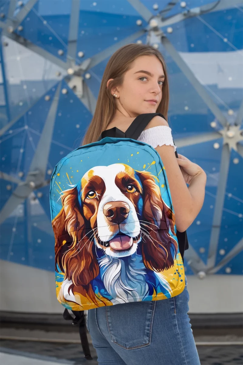 Welsh Springer Spaniel Majesty Loyal Companion Dog Minimalist Backpack 2