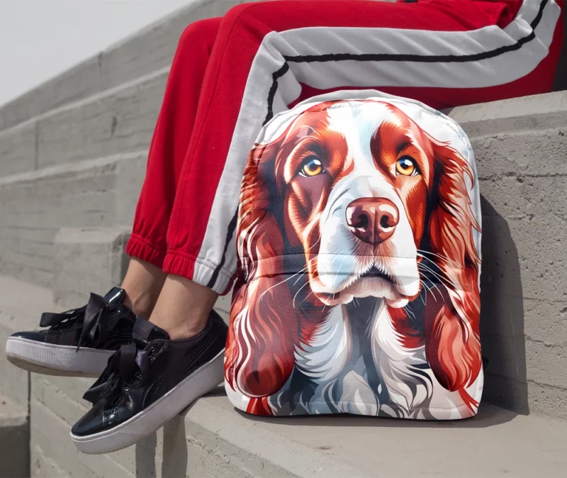 Welsh Springer Spaniel Perfection Devoted Hunting Dog Minimalist Backpack 1