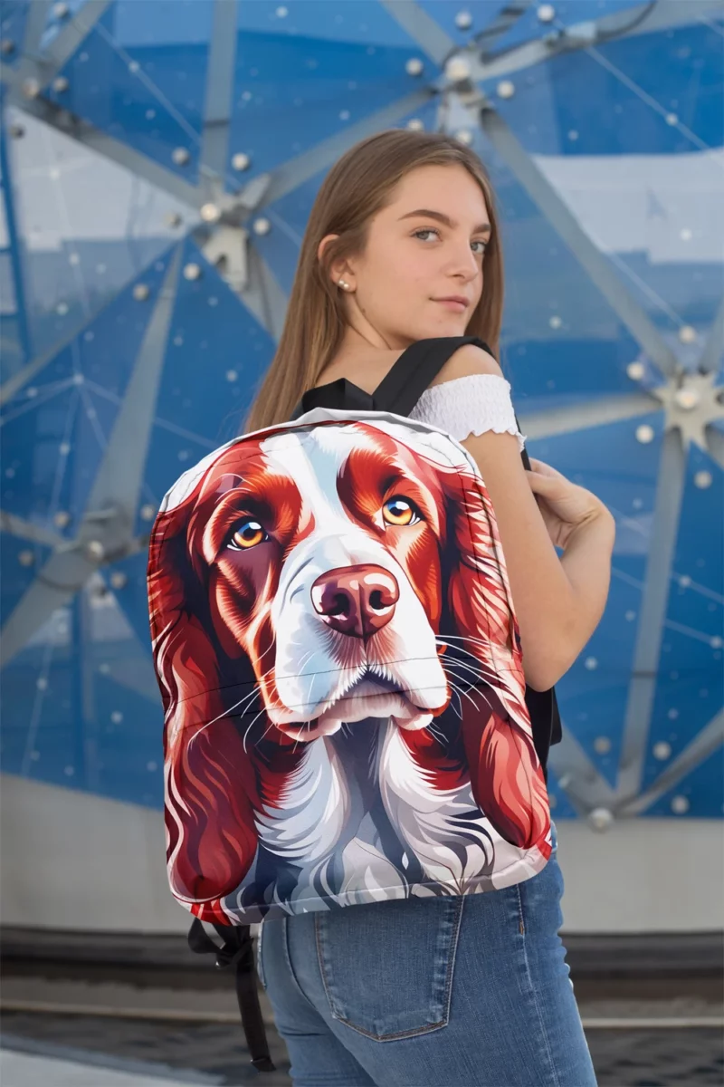 Welsh Springer Spaniel Perfection Devoted Hunting Dog Minimalist Backpack 2