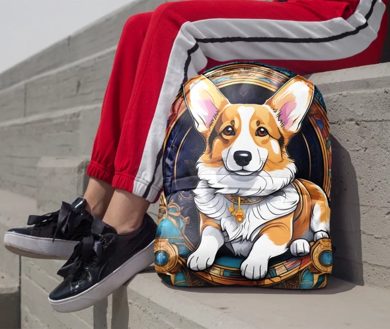 Welsh Wonder Corgi Dog Breed Minimalist Backpack 1