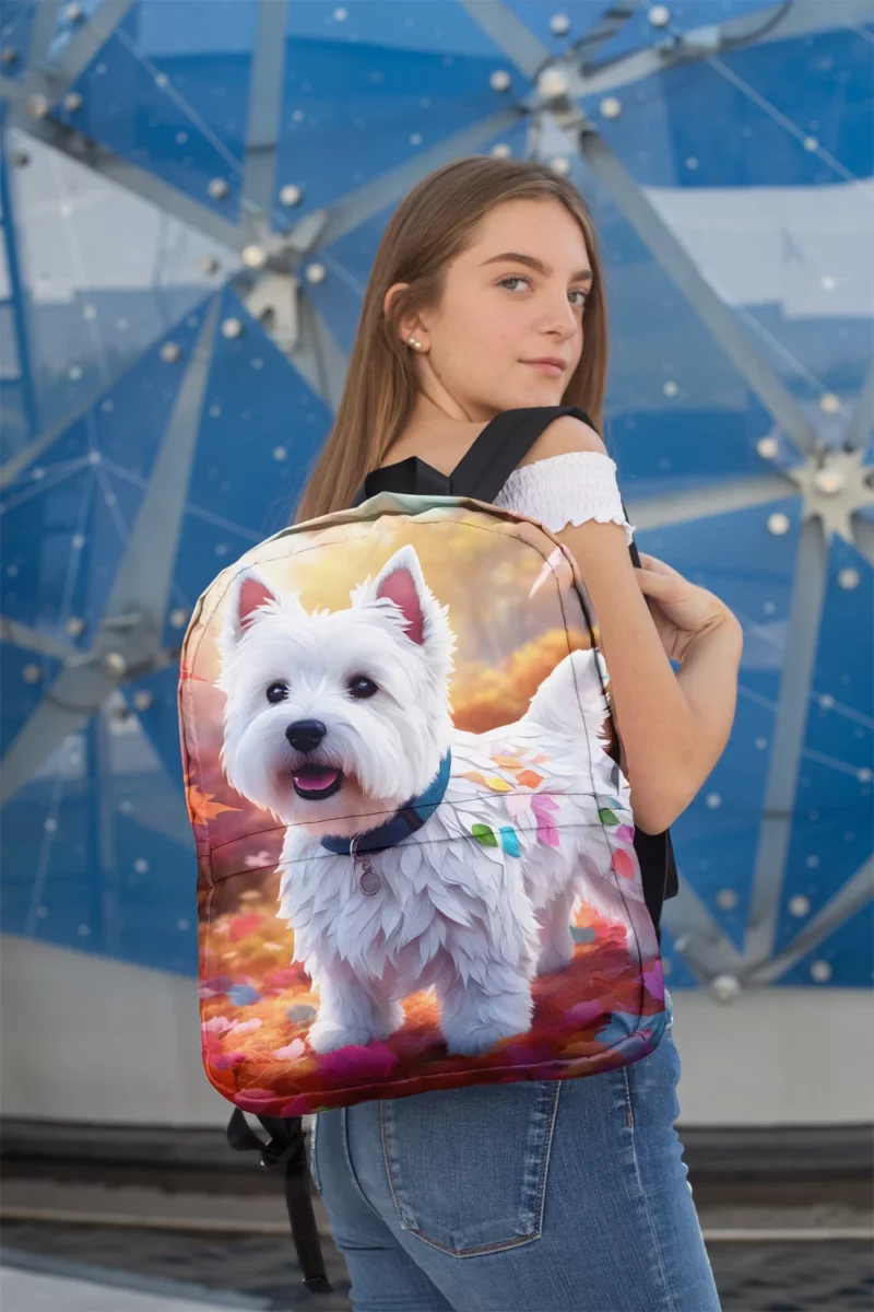 West Highland Charm Terrier Dog Minimalist Backpack 2