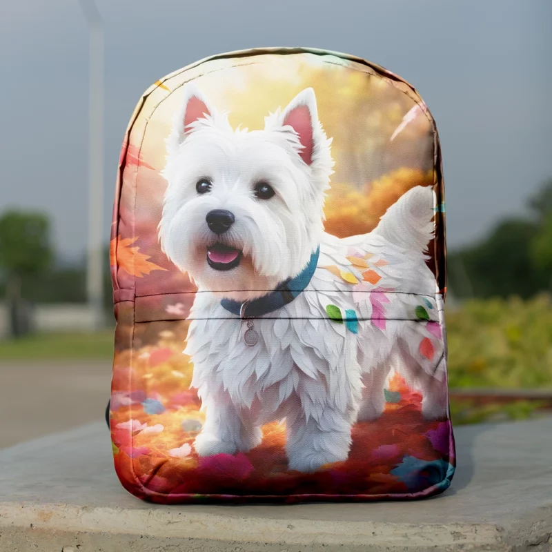 West Highland Charm Terrier Dog Minimalist Backpack