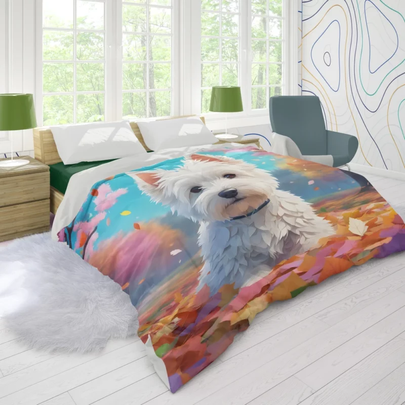 Westie Charismatic Companion Dog Breed Duvet Cover