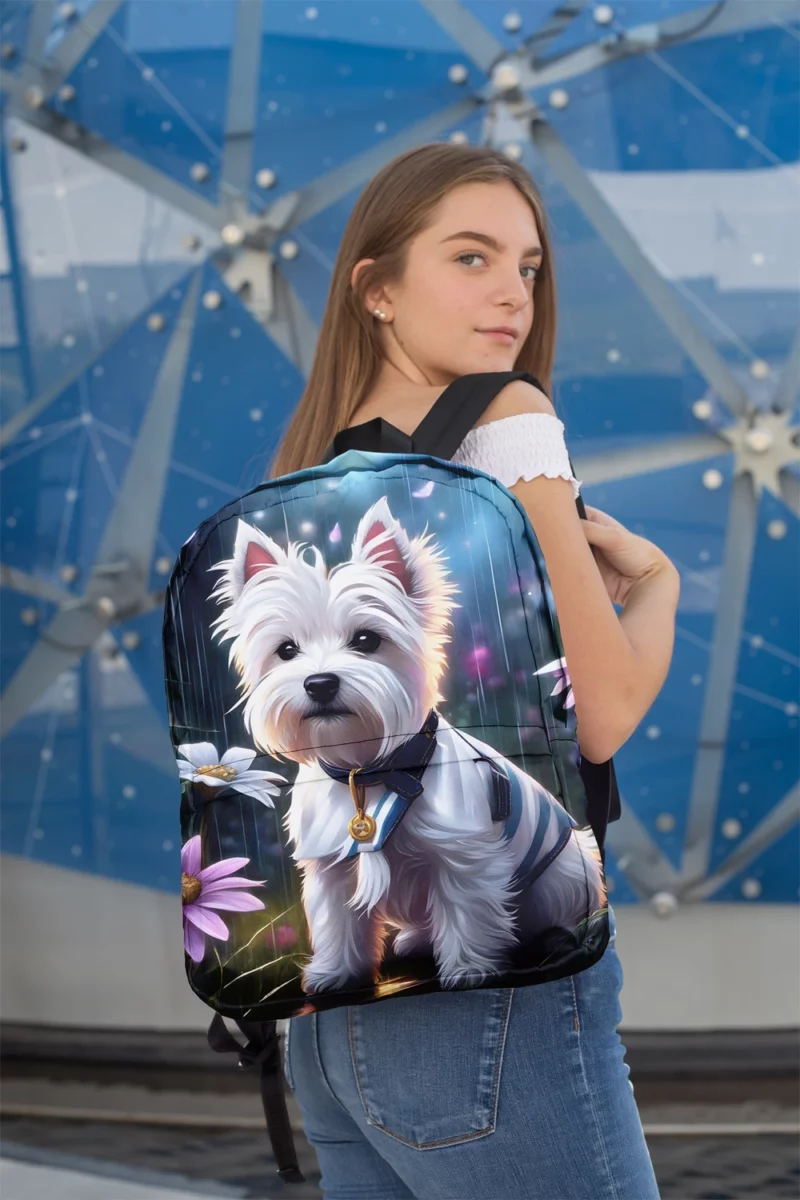 Westie Majesty Loyal Companion Dog Minimalist Backpack 2