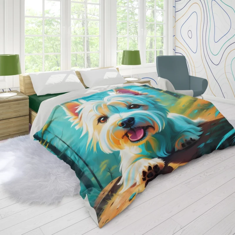 Westie Perfection Devoted Dog Duvet Cover