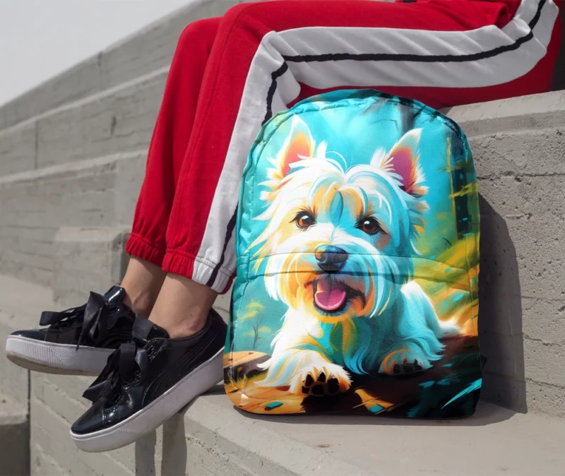 Westie Perfection Devoted Dog Minimalist Backpack 1