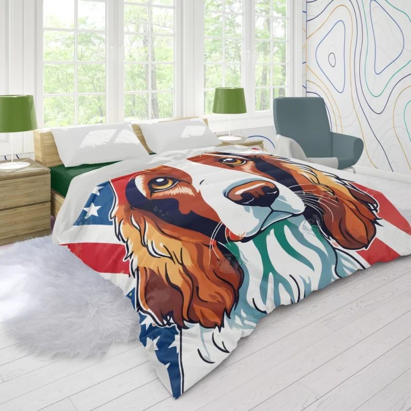 Wonderful Welsh Springer Spaniel Dog Breed Duvet Cover