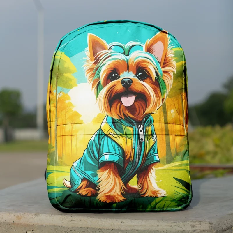 Yorkshire Elegance Terrier Dog Breed Minimalist Backpack