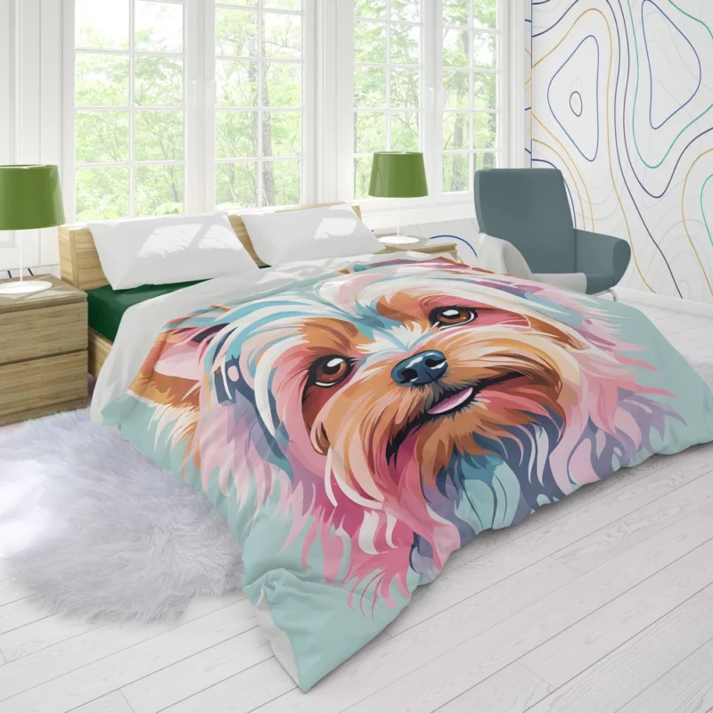 Yorkshire Terrier Elegant and Affectionate Duvet Cover