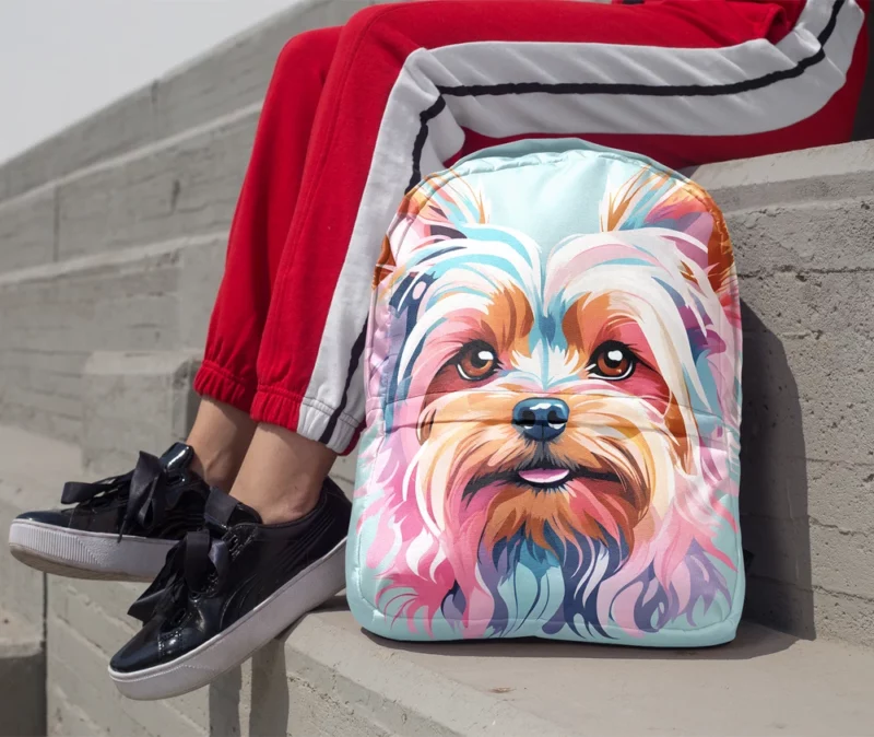 Yorkshire Terrier Elegant and Affectionate Minimalist Backpack 1