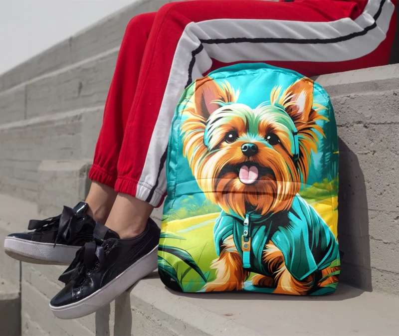 Yorkshire Terrier Majesty Loyal Companion Dog Minimalist Backpack 1